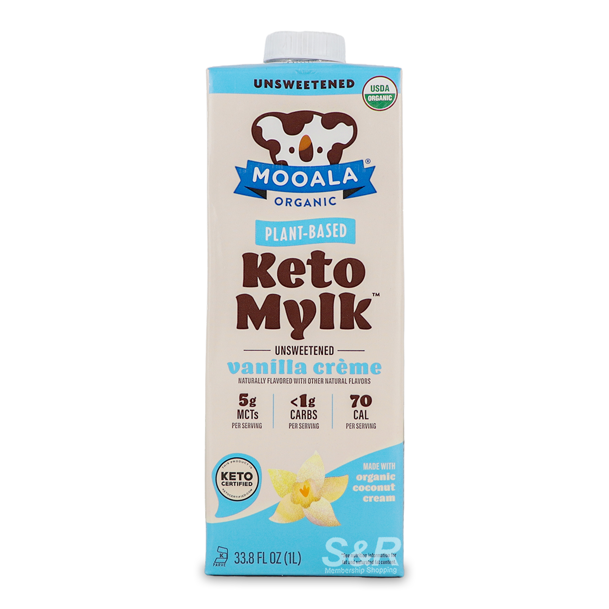 Mooala Organic Keto Milk Vanilla Creme Unsweetened 1L